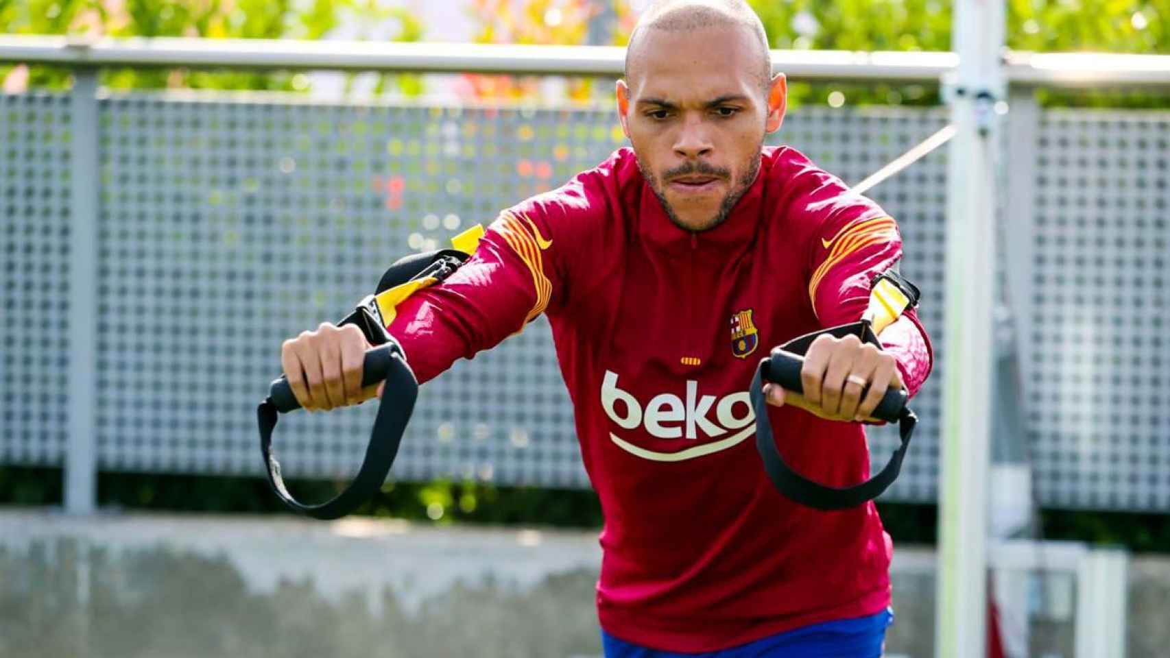 Martin Braithwaite, en un entrenamiento | FCB