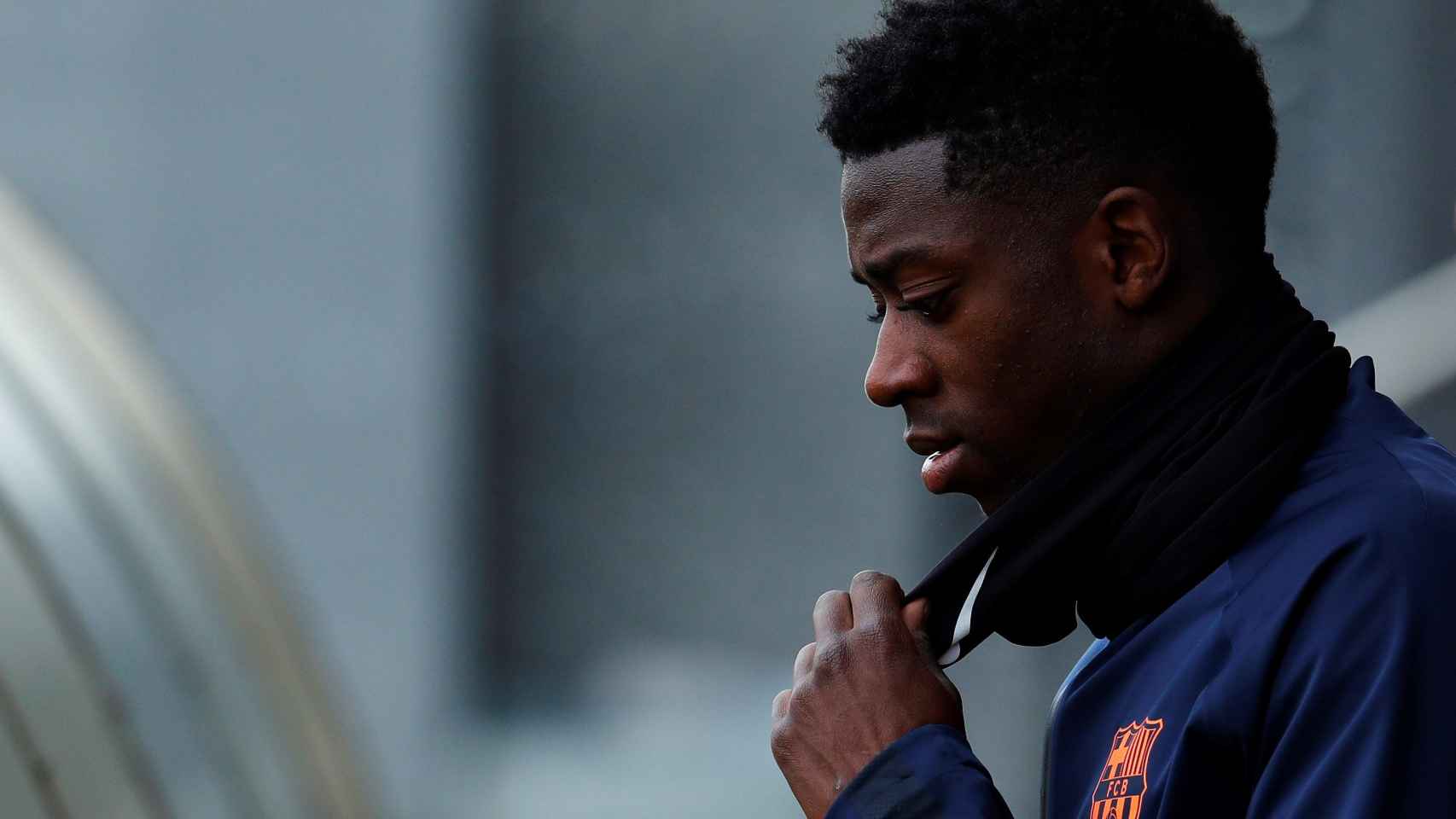 Dembelé en un entrenamiento con el Barça/ EFE