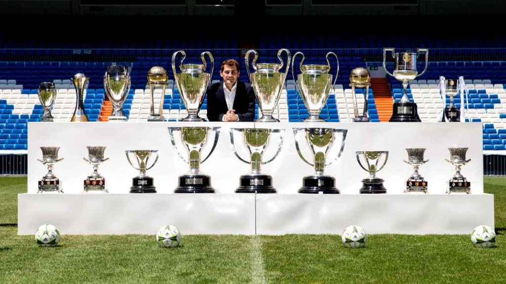 Iker Casillas con todos sus títulos en el Real Madrid /REAL MADRID CF