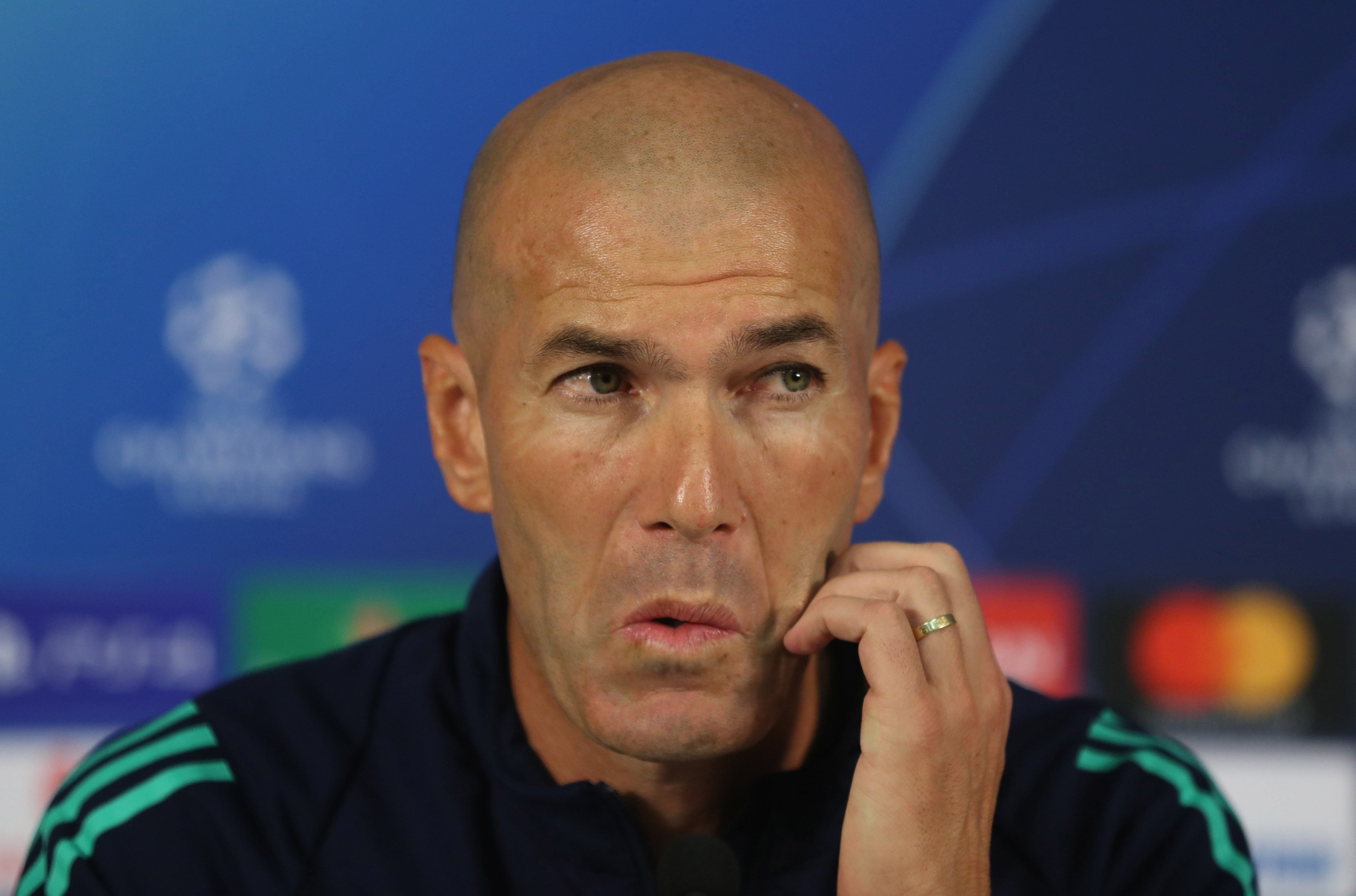 Zidane en la rueda de prensa previa al partido contra el Galatasaray / EFE