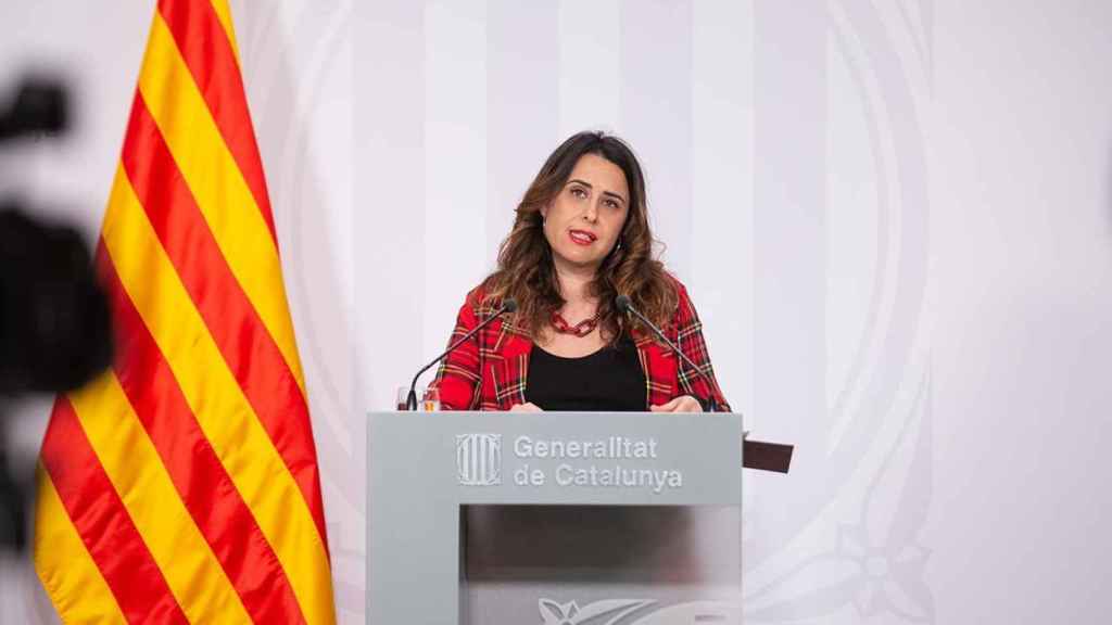 La portavoz del Govern, Patrícia Plaja, en la rueda de prensa posterior al Consell Executiu / EUROPA PRESS