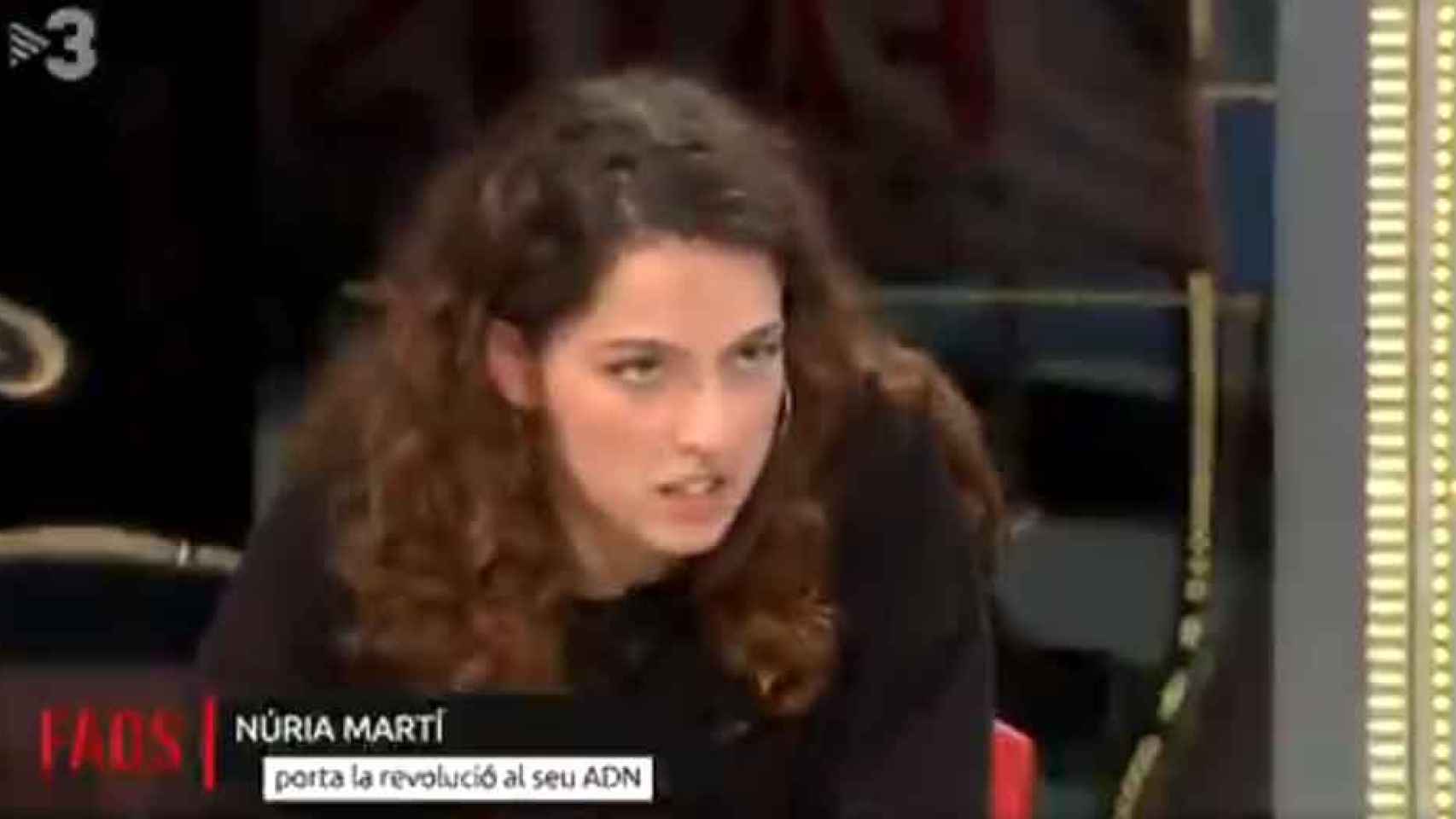 Núria Martí, portavoz de Arran, en TV3