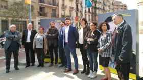 Presentación de la promesa electoral de Gabriel Rufián para liberar a los políticos presos frente a la Modelo / ERC