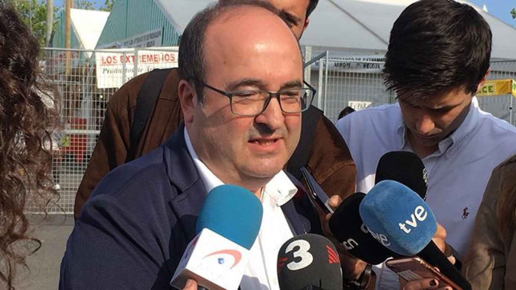 El primer secretario del PSC, Miquel Iceta en la Feria de Abril de Cataluña / CG