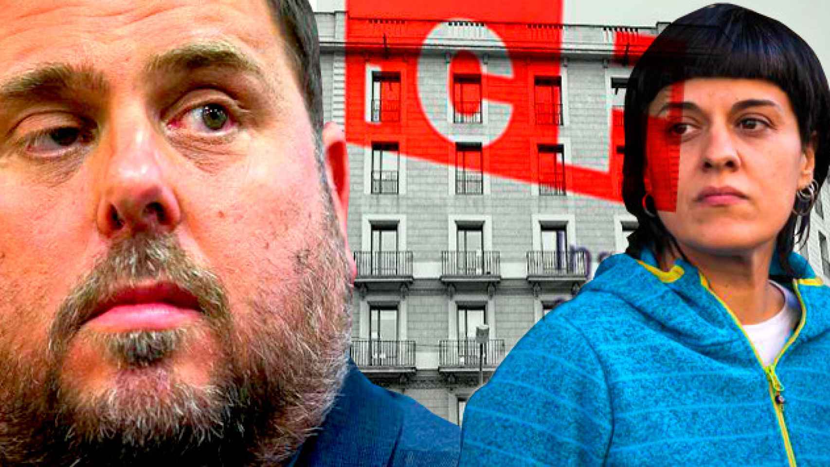 Oriol Junqueras, líder de ERC, y Anna Gabriel, diputada de la CUP / FOTOMONTAJE DE CG