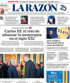 Portada de La Razón, 6 de mayo de 2023