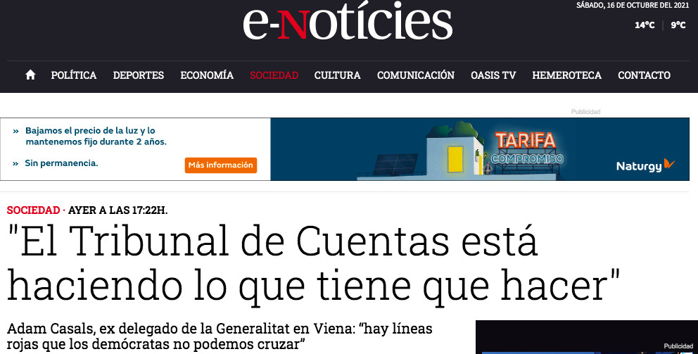 e-noticies, 16 de octubre de 2021