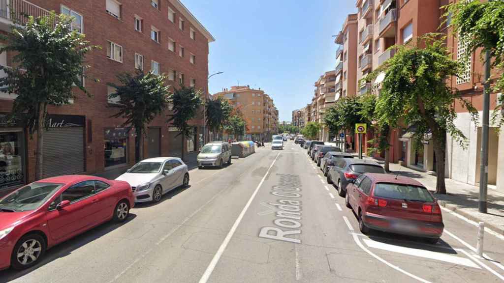 Ronda O'Donell, próxima al lugar en el que la Policía local de Mataró ha detenido a un hombre por agredir con un cuchillo a su expareja y la hija de ésta