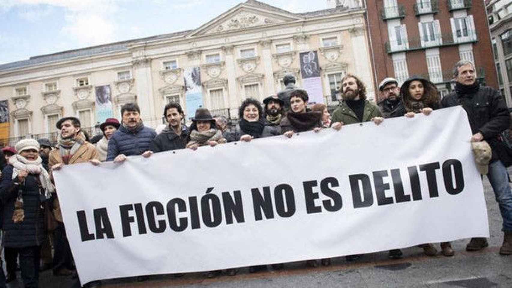 Manifestación de la Unión de Actores y Actrices en Madrid tras el arresto de los titiriteros en 2016 / EFE