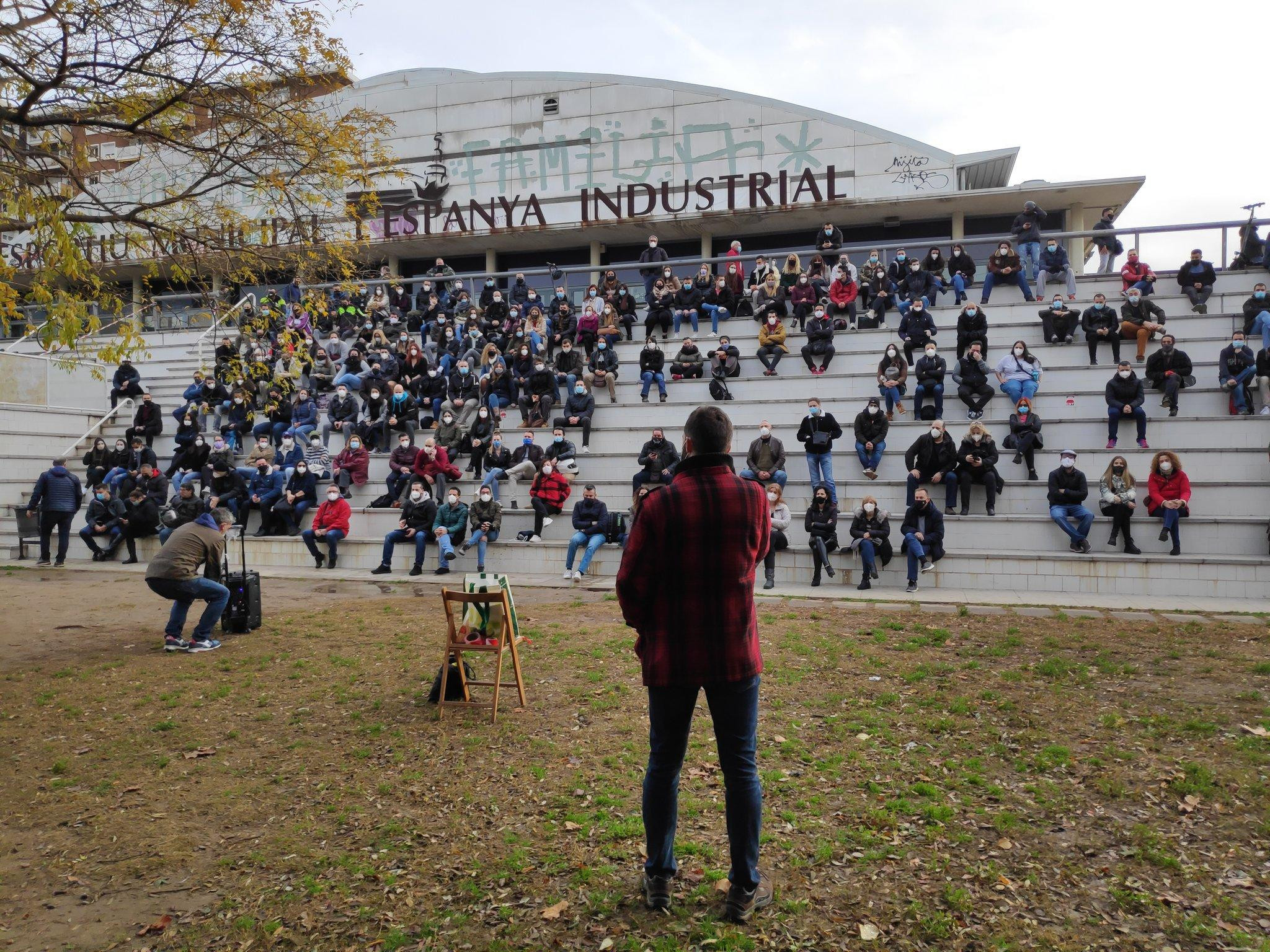 Asamblea de los trabajadores del metro de Barcelona / TWITTER