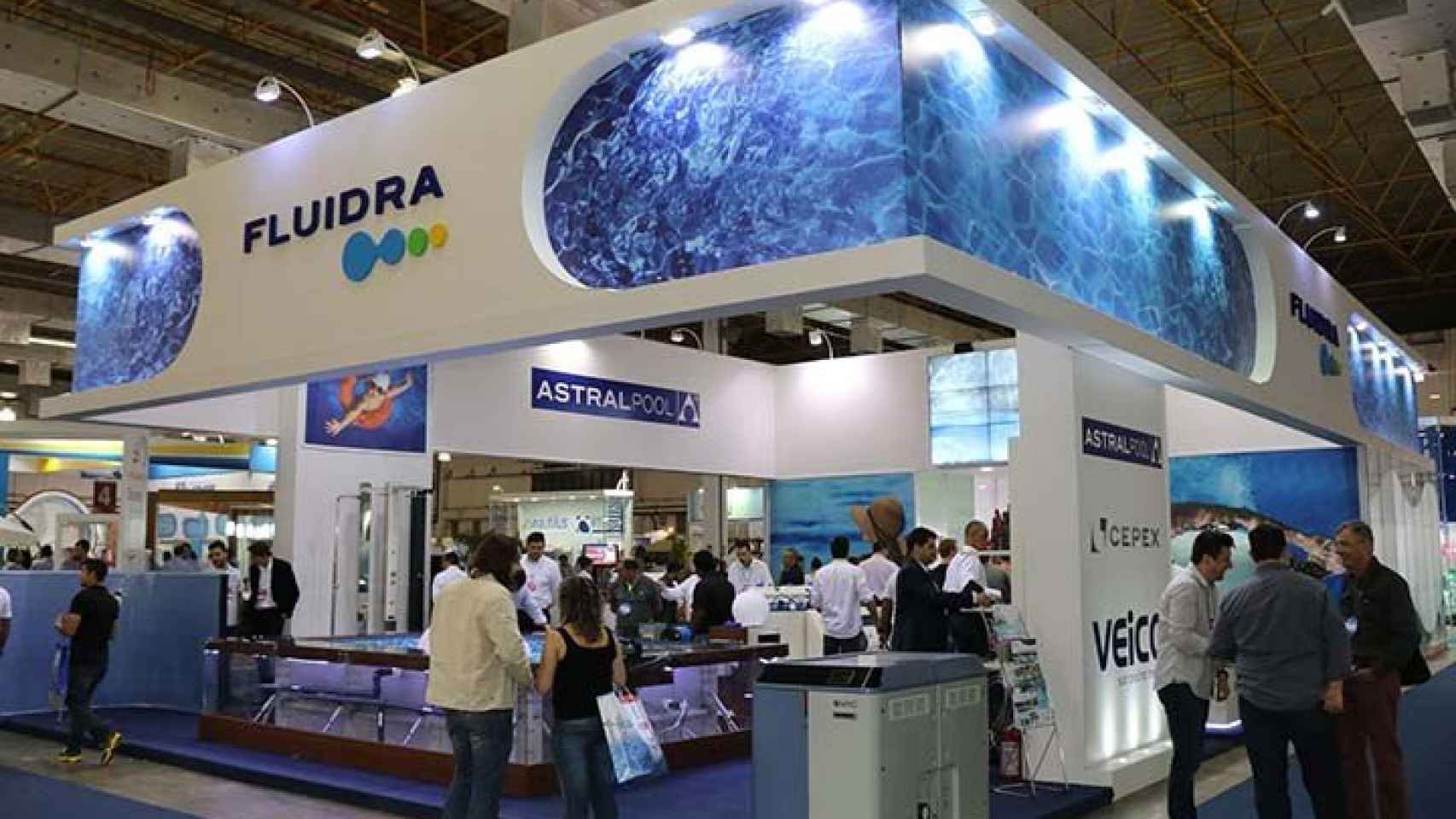 Un espacio de Fluidra en una feria, en una imagen de archivo / CG