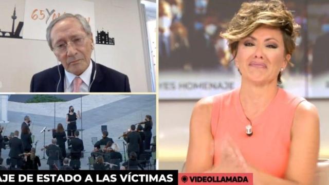 Sonsoles Ónega rompe a llorar en directo al entrevistar a su padre / MEDIASET