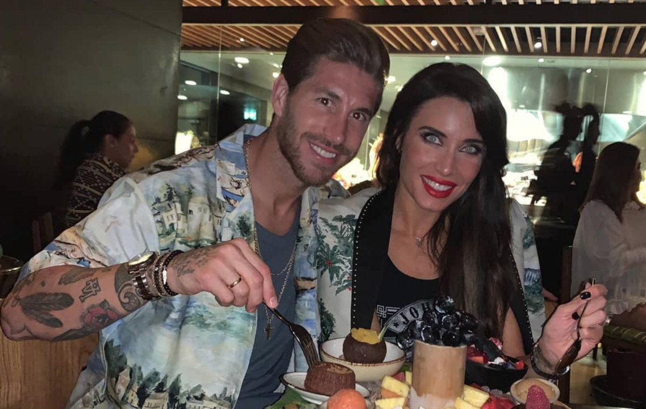 Sergio Ramos y Pilar Rubio compartiendo una romántica comida / INSTAGRAM