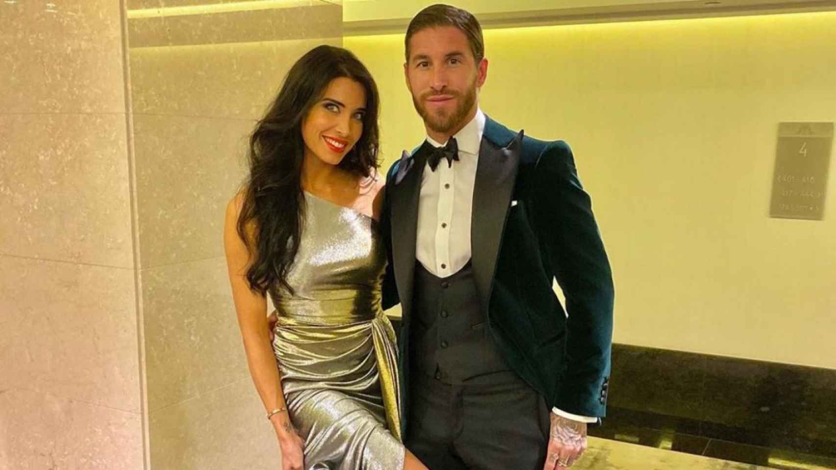 Sergio Ramos y Pilar Rubio en la gala the best