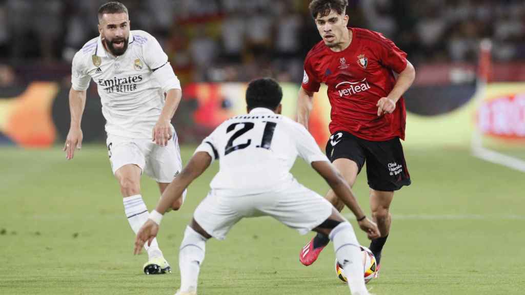 Abde Ezzalzouli, durante el partido contra el Real Madrid / EFE