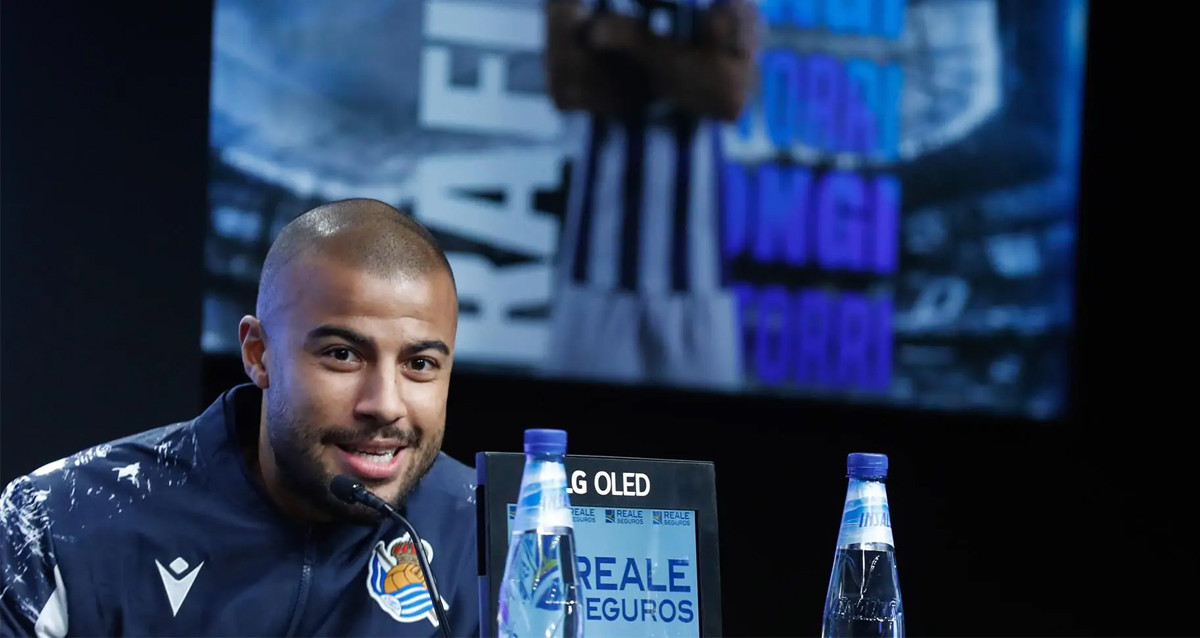 Rafinha, en su presentación como jugador de la Real Sociedad / EFE