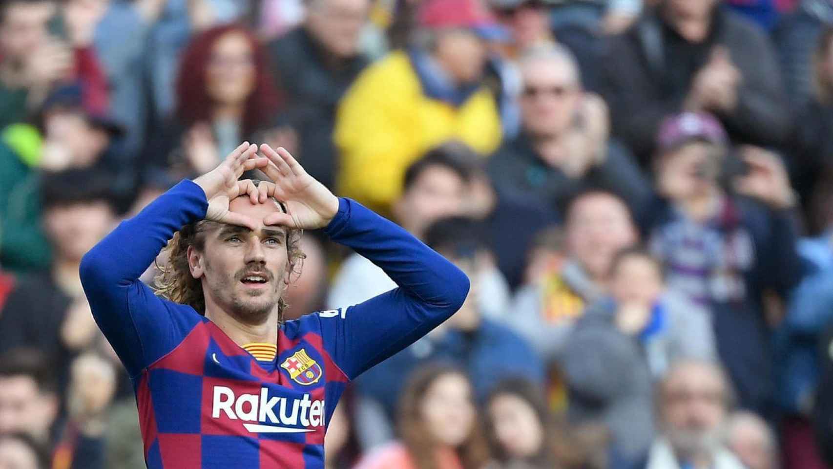 Antoine Griezmann celebra un gol del Barça / EFE