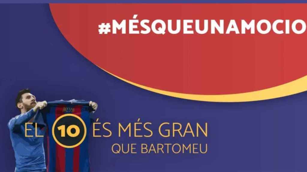 'Més que una moció' anuncia más de 20.000 firmas contra la directiva de Bartomeu / TWITTER