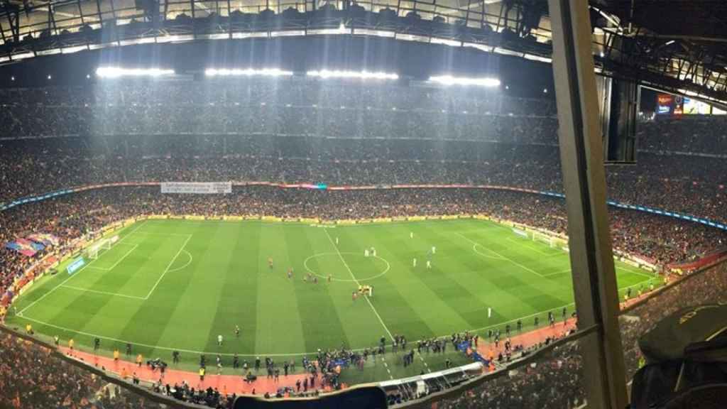 El Camp Nou durante el clásico / CULEMANÍA