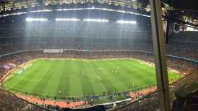 El Camp Nou durante el clásico / CULEMANÍA