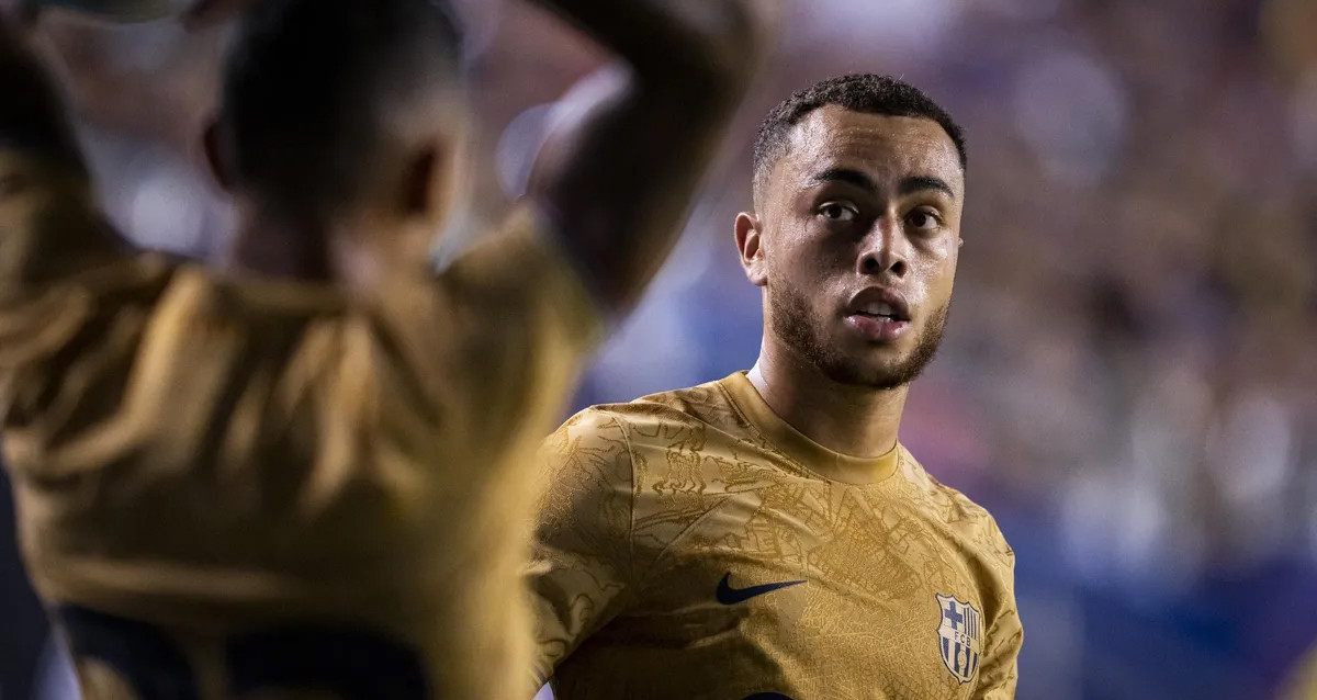 Sergiño Dest, durante uno de los amistosos del Barça en Estados Unidos / FCB