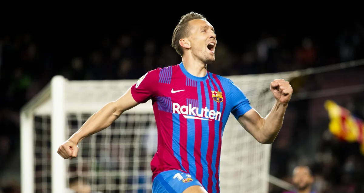 Luuk de Jong, celebrando un gol en el Camp Nou, contra el Athletic Club / FCB