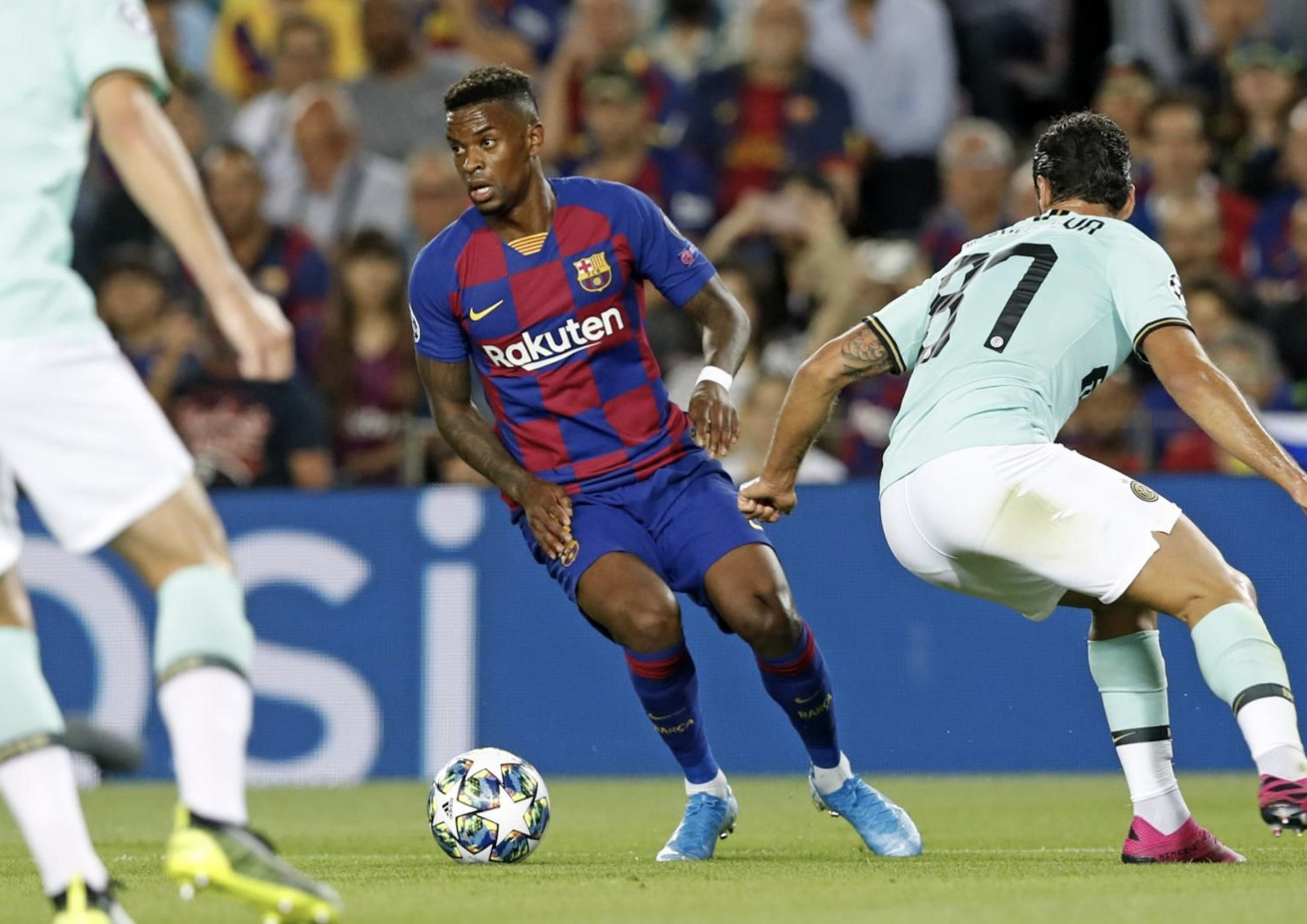 Una foto de Nelson Semedo durante el partido contra el Inter de Milán / FCB