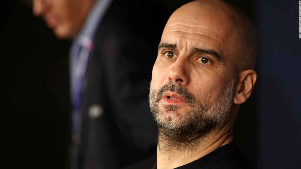 Guardiola, en el banquillo del Santiago Bernabéu | EFE