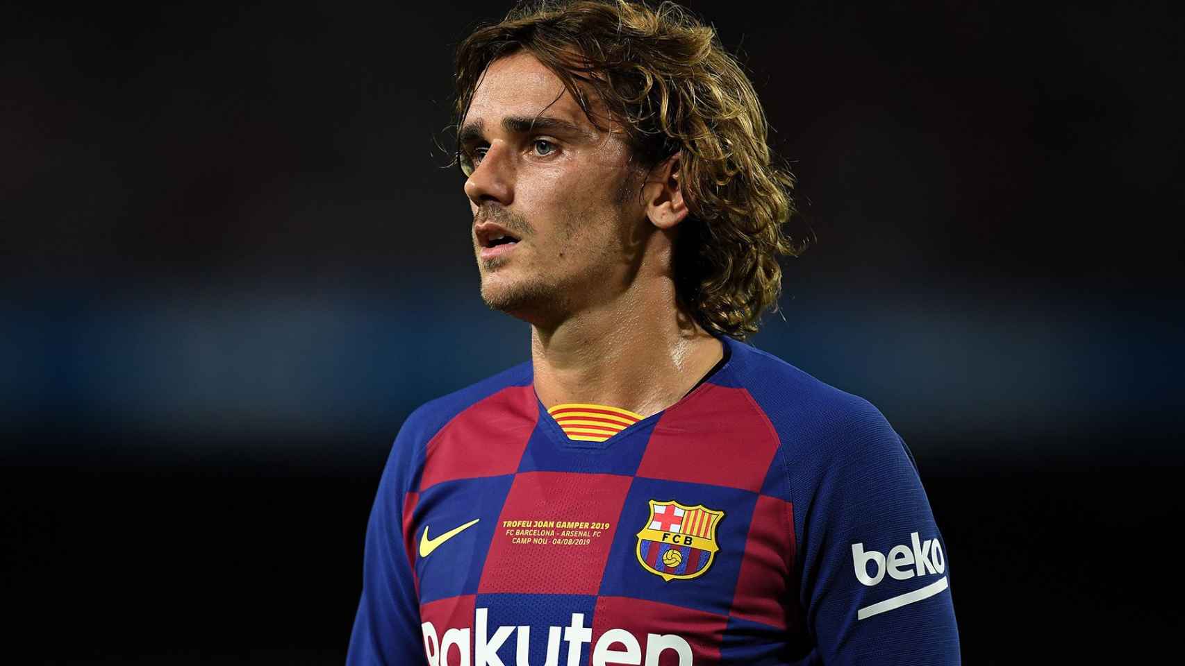 Griezmann en un partido con el Barça