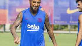 Una foto de Arturo Vidal durante un entrenamiento del Barça / FCB