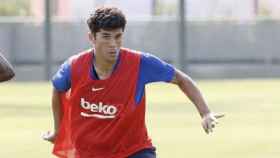 Una foto de Carles Aleñá durante un entrenamiento del Barça / FCB