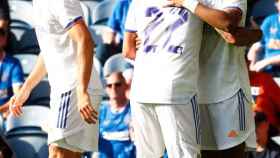 Rodrygo celebra un gol del Real Madrid ante el Rangers / RM