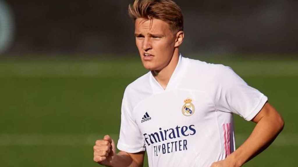 Martin Odegaard en un partido del Real Madrid / EFE