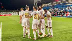 Los jugadores del Real Madrid celebrando un gol /REDES