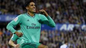 Varane celebra su gol ante el Zaragoza | EFE