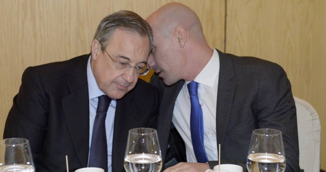 Florentino y Rubiales en un acto público de la RFEF / EFE