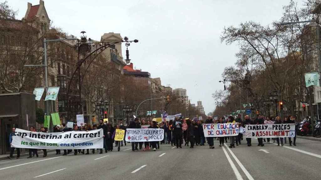 Manifestación de profesores contra las carencias de la educación en la primera jornada de huelga / NC - CG