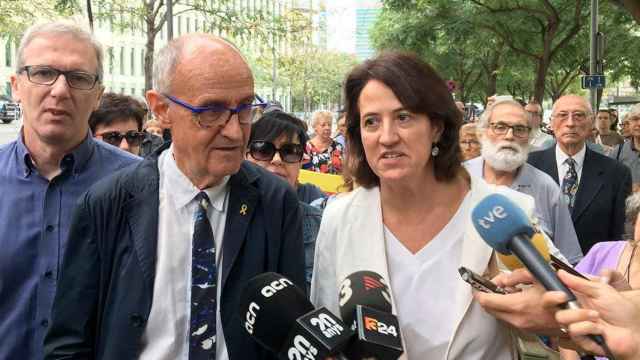 El vicepresidente de la ANC, Josep Cruanyes, i la presidenta de la entidad, Elisenda Paluzie / EP