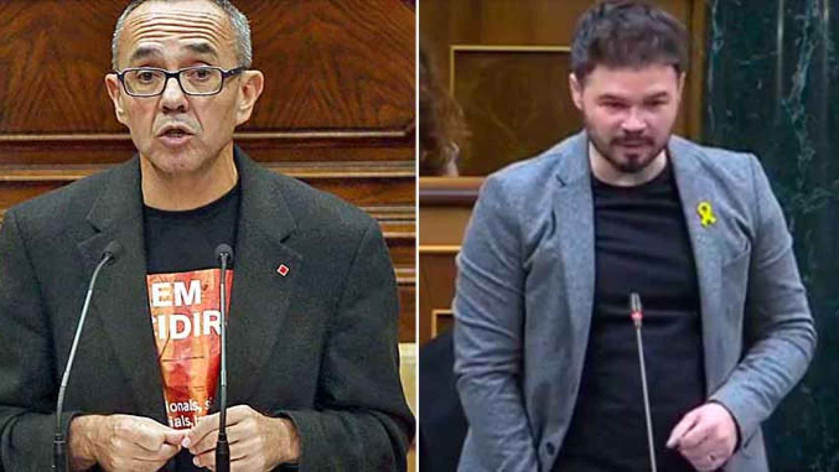 Joan Coscubiela y Gabriel Rufián, en intervenciones parlamentarias