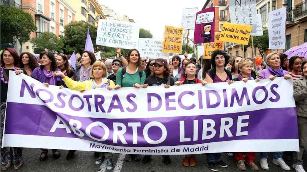 Una imagen de archivo de una manifestación a favor del aborto libre