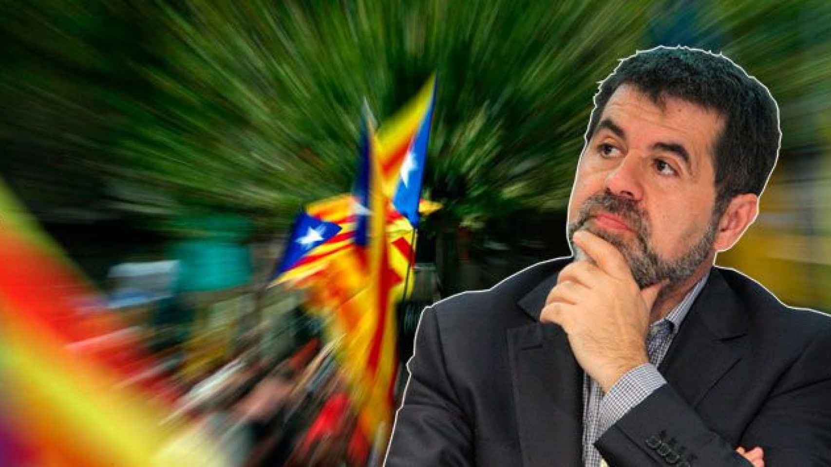 Imagen del 11S independentista del año pasado junto a Jordi Sànchez, presidente de la ANC, entidad convocante / CG