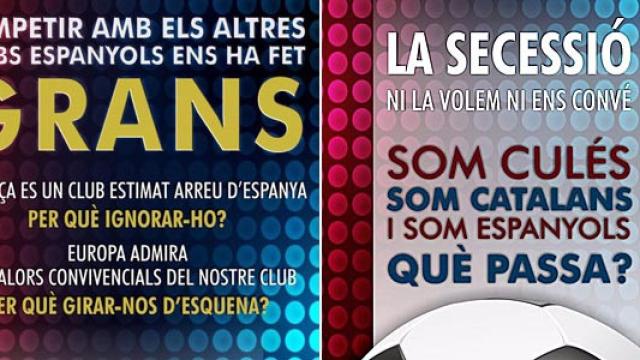 Folleto repartido por SCC a las puertas del Camp Nou
