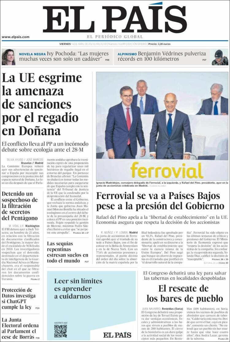 El País 14 de abril