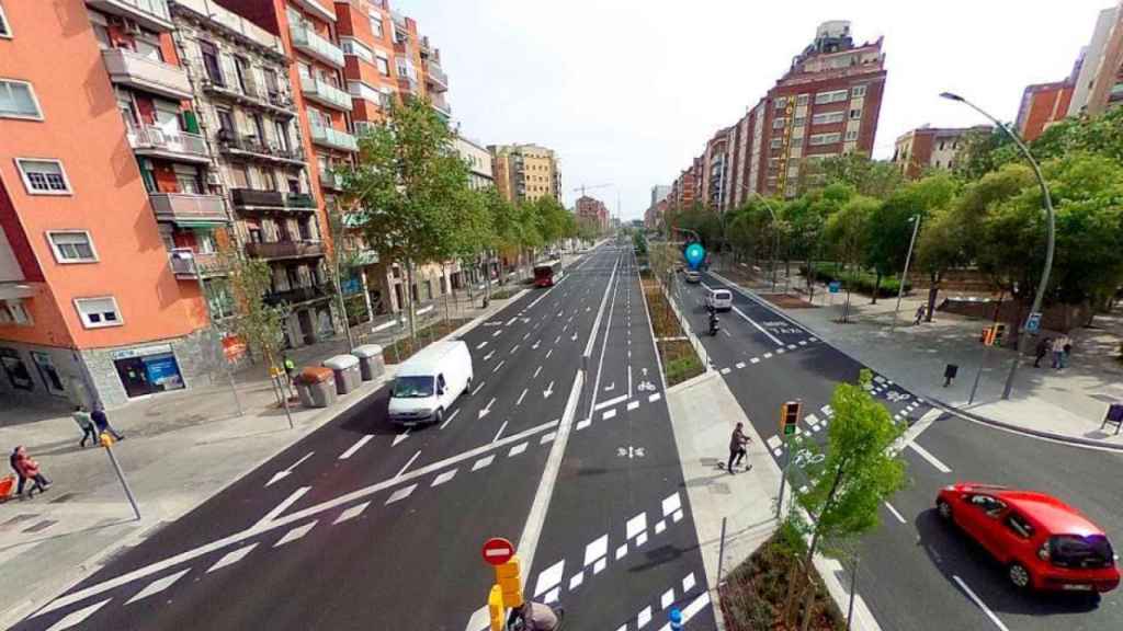 Un tramo de la Meridiana ya reformado por Colau / AJ.BCN