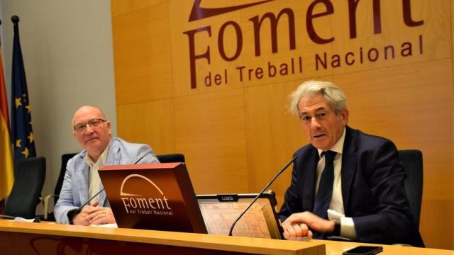 Salvador Guillermo y Valentí Pich, en Foment, con el informe de coyuntura económica / FOMENT