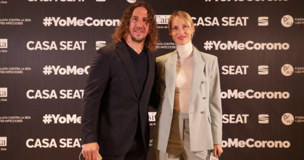 Carles Puyol y Vanessa Lorenzo, en el acto de Casa Seat