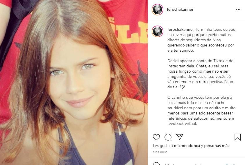 Nina Rios, menor de 14 años e 'influencer' / INSTAGRAM