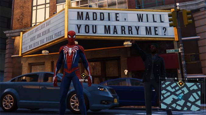 Pedida de mano escondida en el videojuego / MARVEL'S SPIDER-MAN