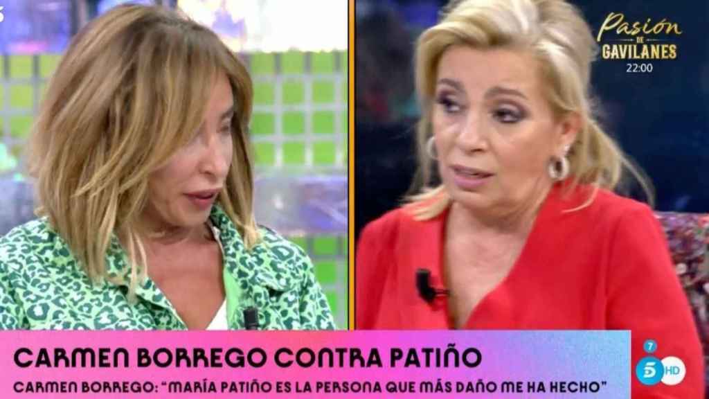 María Patiño y Carmen Borrego en 'Sálvame' / TELECINCO