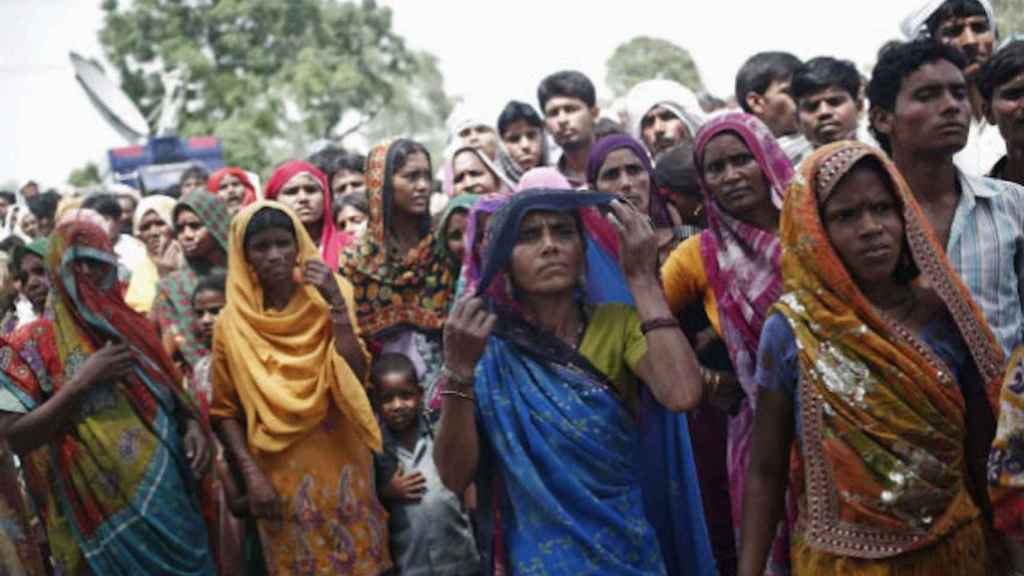 Una foto de archivo de mujeres en la India